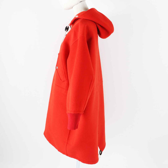 LOUIS VUITTON coat FMCO07 Outer: 99% wool, Outer: 1% silk, Part: 80% wool, Part: 13% nylon, Part: 1% polyurethane Red white Women 36 Used Authentic