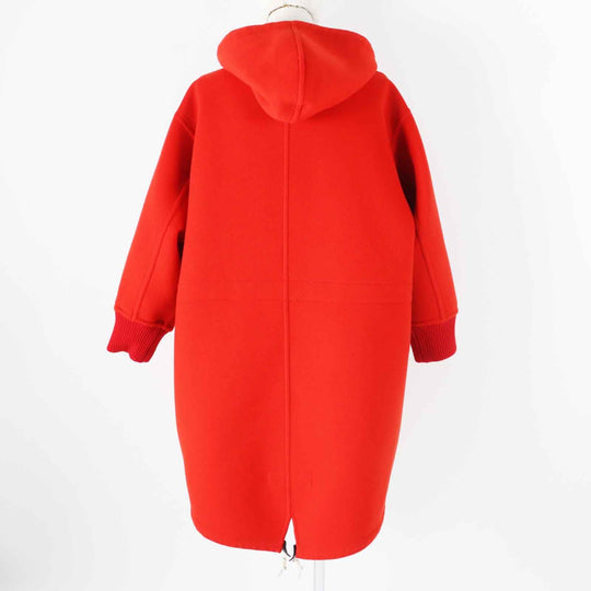 LOUIS VUITTON coat FMCO07 Outer: 99% wool, Outer: 1% silk, Part: 80% wool, Part: 13% nylon, Part: 1% polyurethane Red white Women 36 Used Authentic