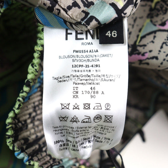 FENDI Blouson FW0554 AIAA Outer: 100% silk, Lining: 100% silk Multicolor All-over Pattern mens 46 Used Authentic