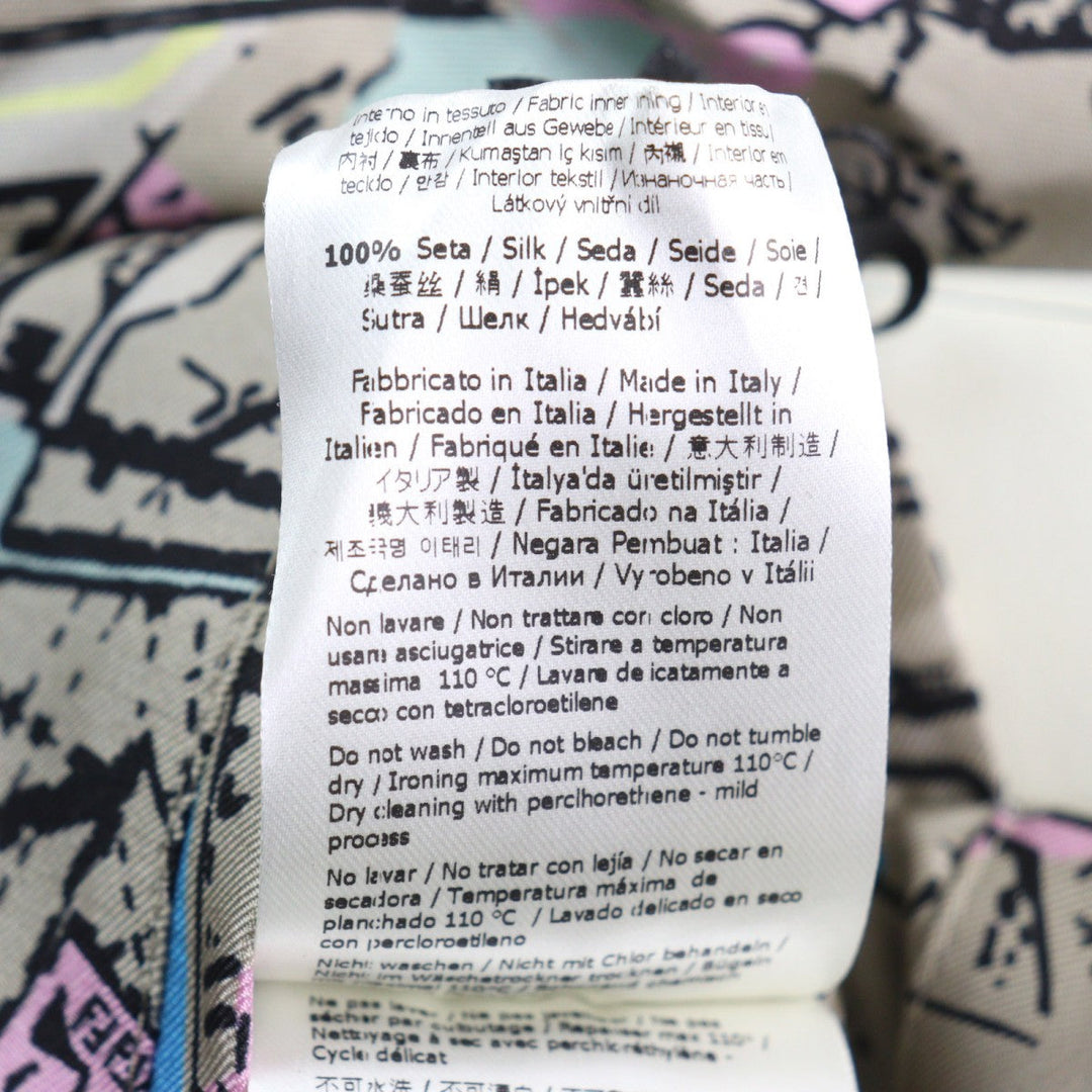 FENDI Blouson FW0554 AIAA Outer: 100% silk, Lining: 100% silk Multicolor All-over Pattern mens 46 Used Authentic