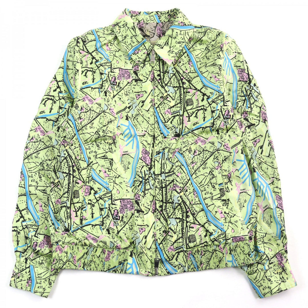 FENDI Blouson FW0554 AIAA Outer: 100% silk, Lining: 100% silk Multicolor All-over Pattern mens 46 Used Authentic
