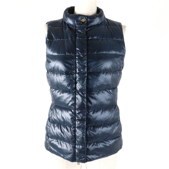 Herno Down vest PI0483D Main: 100% nylon, Lining: 100% nylon, Filling: 90% down, Filling: 10% feather Dark navy Women 40 Used Authentic