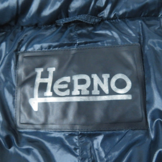 Herno Down vest PI0483D Main: 100% nylon, Lining: 100% nylon, Filling: 90% down, Filling: 10% feather Dark navy Women 40 Used Authentic