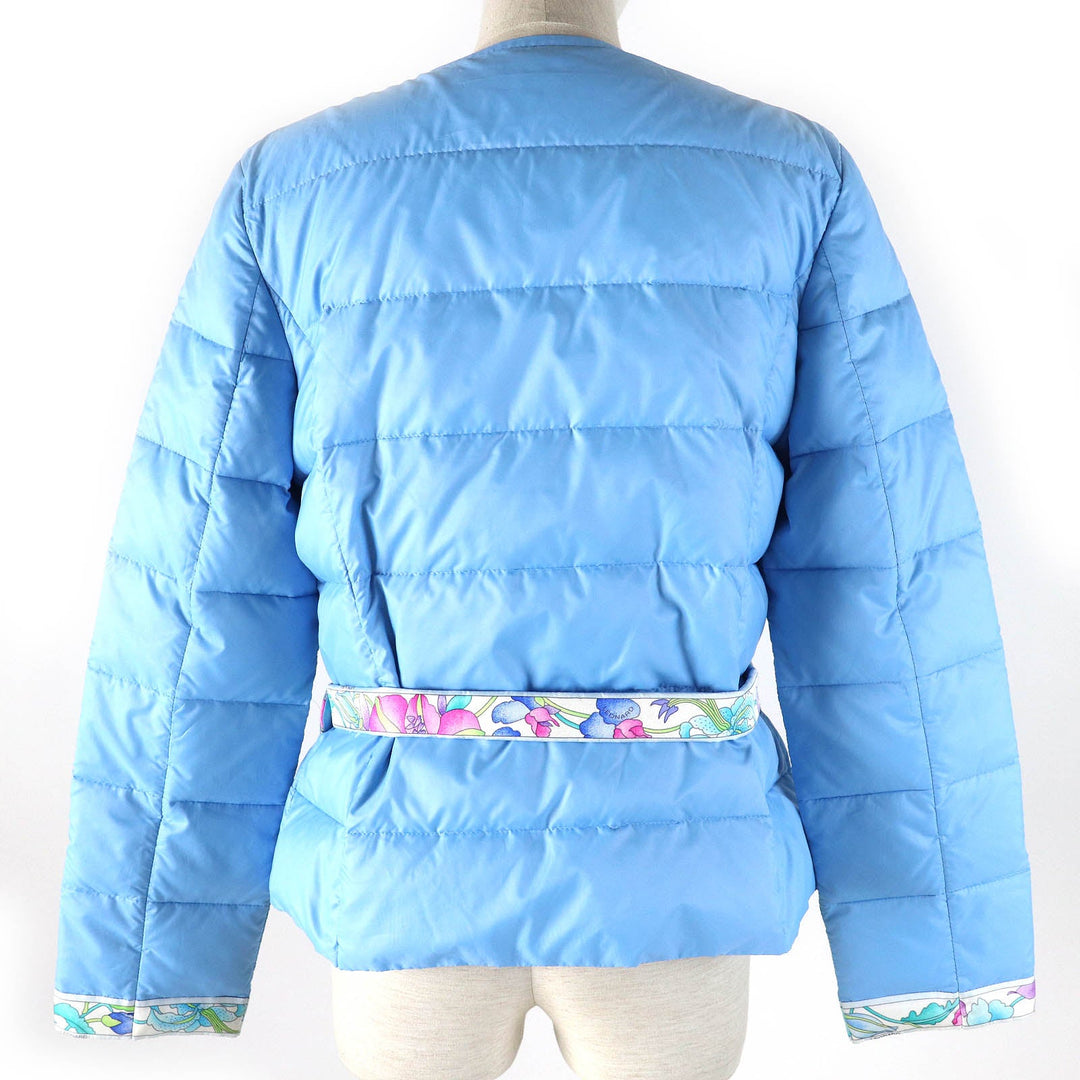 LEONARD FASHION Down jacket Outer: 100% polyester, Lining: 100% polyester, Filling: 80% down, Filling: 20% feather Light blue Women 42 Used Authentic