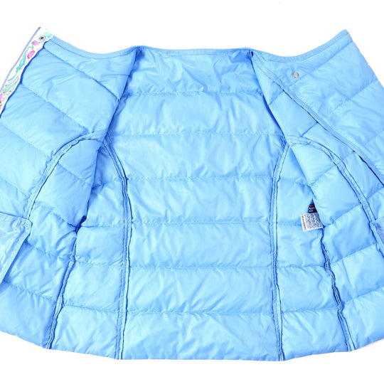 LEONARD FASHION Down jacket Outer: 100% polyester, Lining: 100% polyester, Filling: 80% down, Filling: 20% feather Light blue Women 42 Used Authentic