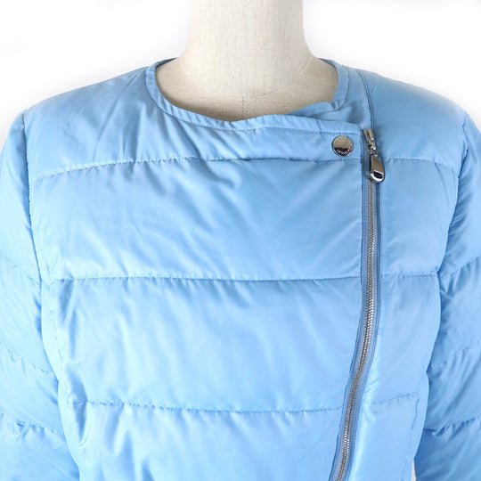 LEONARD FASHION Down jacket Outer: 100% polyester, Lining: 100% polyester, Filling: 80% down, Filling: 20% feather Light blue Women 42 Used Authentic