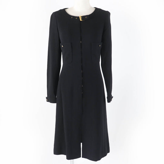 CHANEL one piece 96A P08207V04917 Main: 100% wool, Lining: 95% silk, Lining: 5% spandex black Women 36 Used Authentic