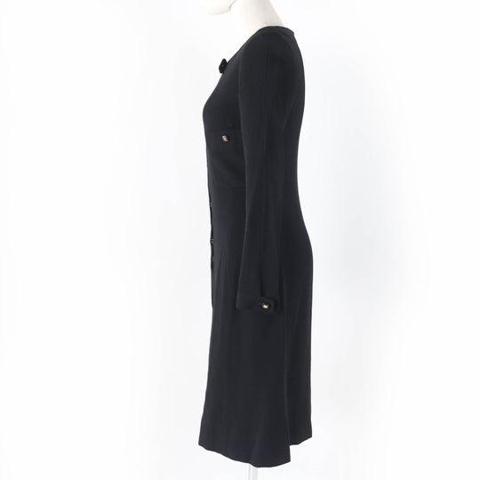 CHANEL one piece 96A P08207V04917 Main: 100% wool, Lining: 95% silk, Lining: 5% spandex black Women 36 Used Authentic