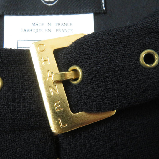 CHANEL one piece 96A P08207V04917 Main: 100% wool, Lining: 95% silk, Lining: 5% spandex black Women 36 Used Authentic