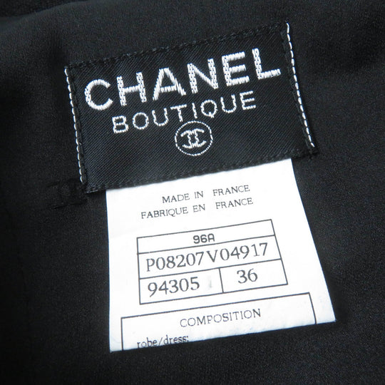 CHANEL one piece 96A P08207V04917 Main: 100% wool, Lining: 95% silk, Lining: 5% spandex black Women 36 Used Authentic
