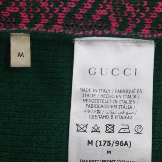 GUCCI Vest 711573 Main: 71% wool, Main: 29% cotton, Outer: 100% wool Green pink HA HA HA mens M Used Authentic