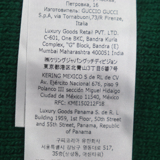 GUCCI Vest 711573 Main: 71% wool, Main: 29% cotton, Outer: 100% wool Green pink HA HA HA mens M Used Authentic