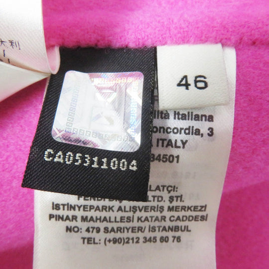 FENDI coat FF8458 W1D Outer: 100% wool, fur: fox pink Women 46 Used Authentic