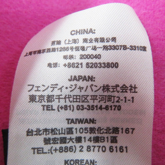 FENDI coat FF8458 W1D Outer: 100% wool, fur: fox pink Women 46 Used Authentic
