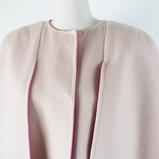 FENDI coat FF8458 W1D Outer: 100% wool, fur: fox pink Women 46 Used Authentic