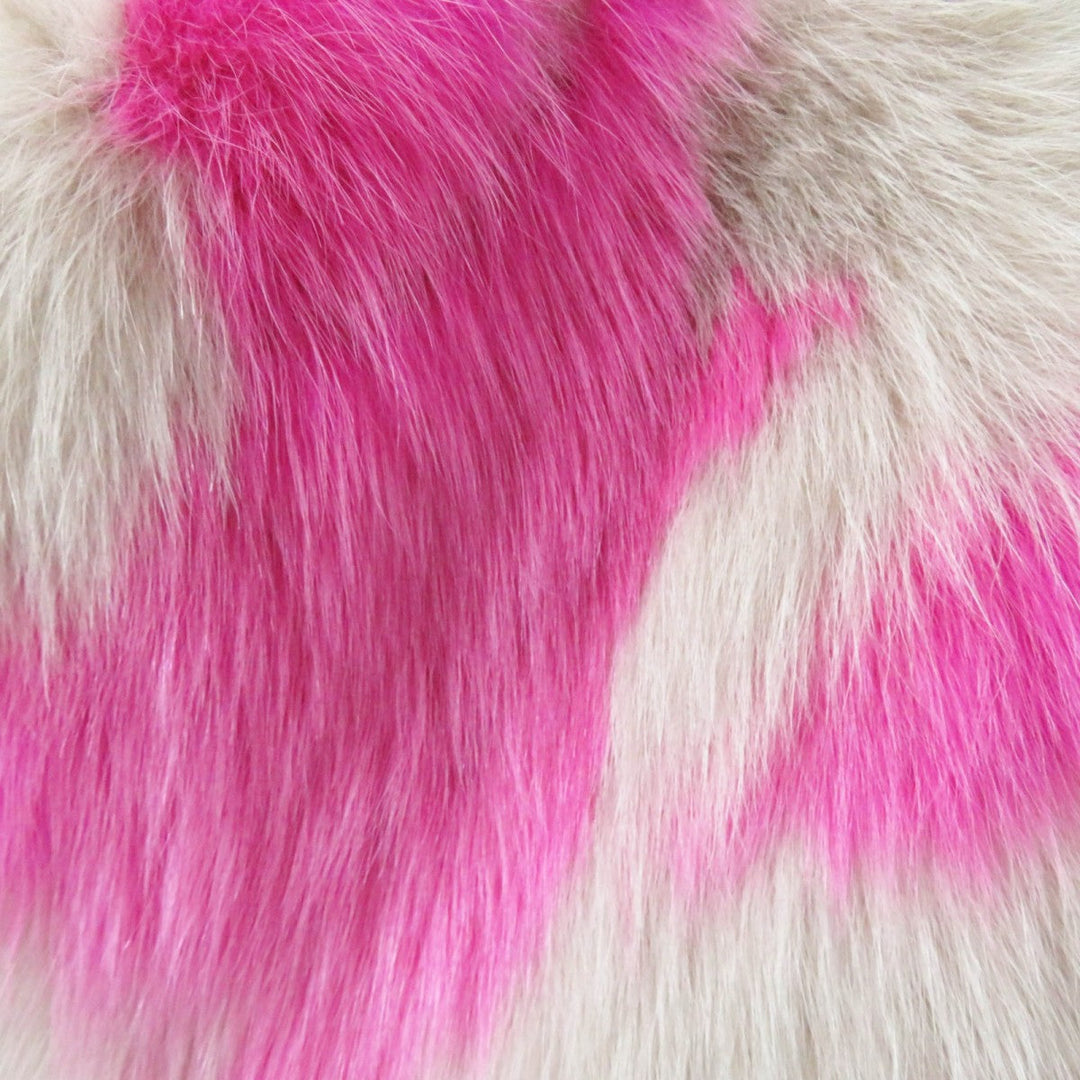 FENDI coat FF8458 W1D Outer: 100% wool, fur: fox pink Women 46 Used Authentic