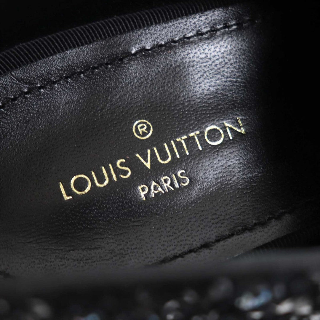 LOUIS VUITTON Leather shoes Main: Sequins Black multicolor mens 5 Used Authentic