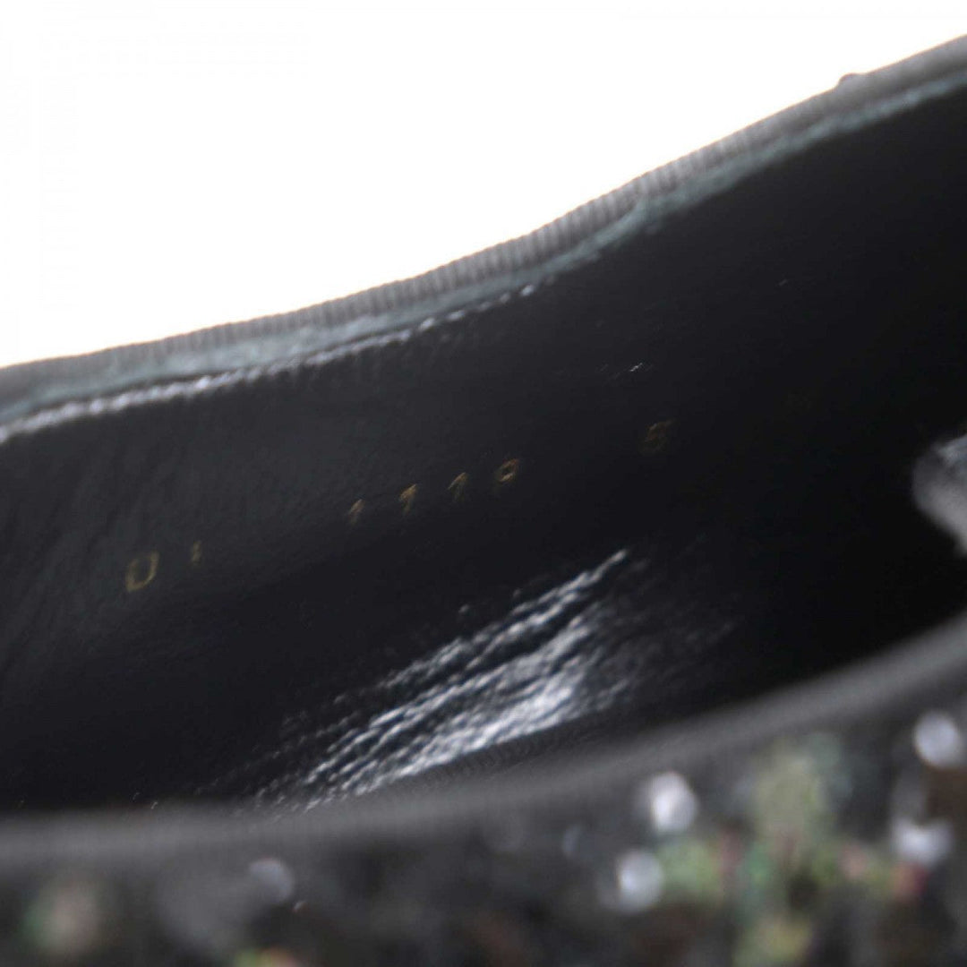 LOUIS VUITTON Leather shoes Main: Sequins Black multicolor mens 5 Used Authentic