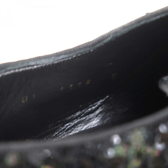 LOUIS VUITTON Leather shoes Main: Sequins Black multicolor mens 5 Used Authentic