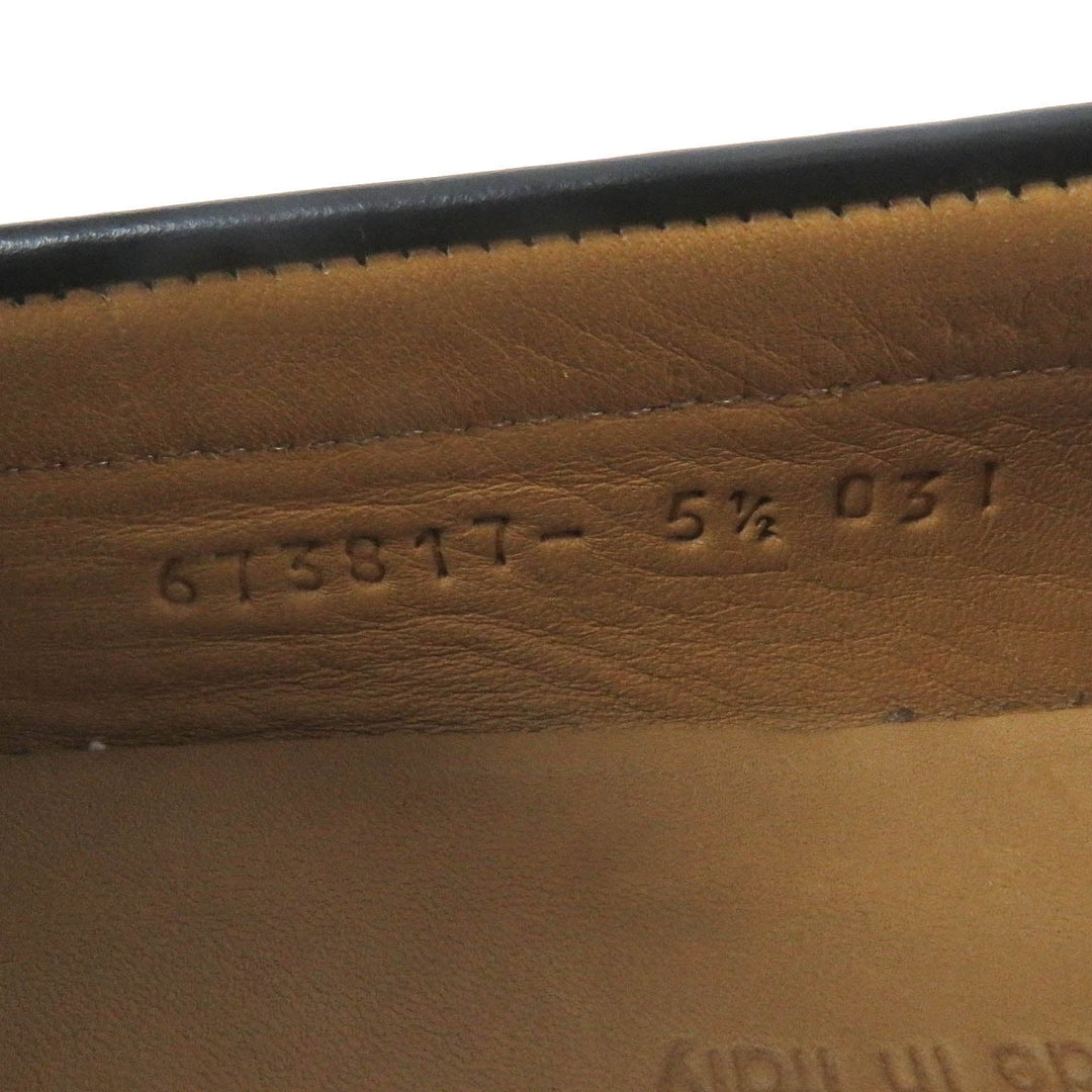 GUCCI loafers 673817 Main: GG canvas, Main: Leather Beige black mens 5.5 Used Authentic