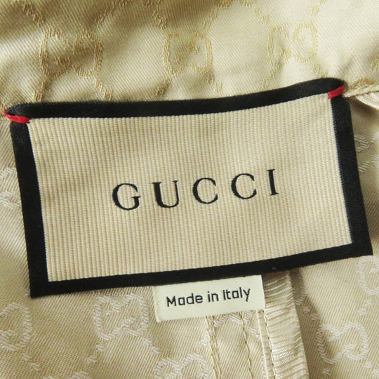 GUCCI trench coat 771441 Outer material: 50% cotton, Outer material: 50% nylon, Leather part: cowhide, Lining: 100% rayon beige Women 40 Used Authentic