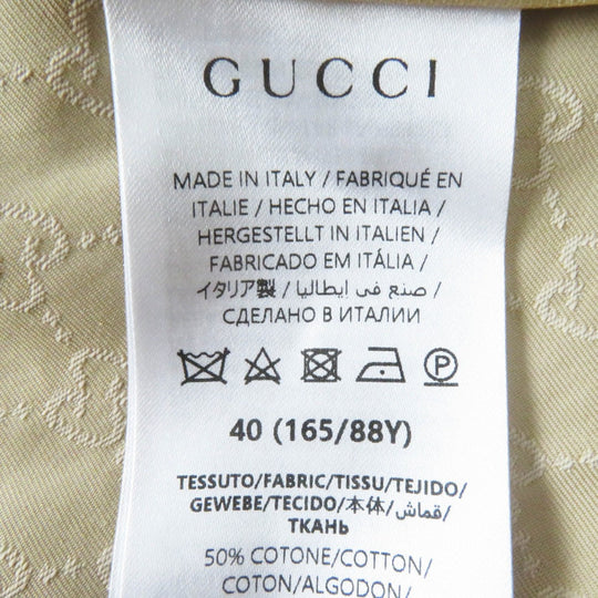 GUCCI trench coat 771441 Outer material: 50% cotton, Outer material: 50% nylon, Leather part: cowhide, Lining: 100% rayon beige Women 40 Used Authentic