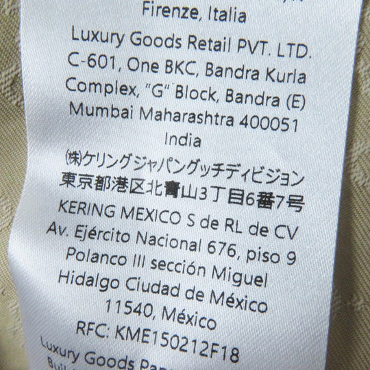 GUCCI trench coat 771441 Outer material: 50% cotton, Outer material: 50% nylon, Leather part: cowhide, Lining: 100% rayon beige Women 40 Used Authentic