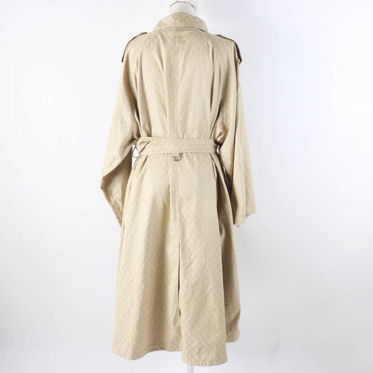 GUCCI trench coat 771441 Outer material: 50% cotton, Outer material: 50% nylon, Leather part: cowhide, Lining: 100% rayon beige Women 40 Used Authentic