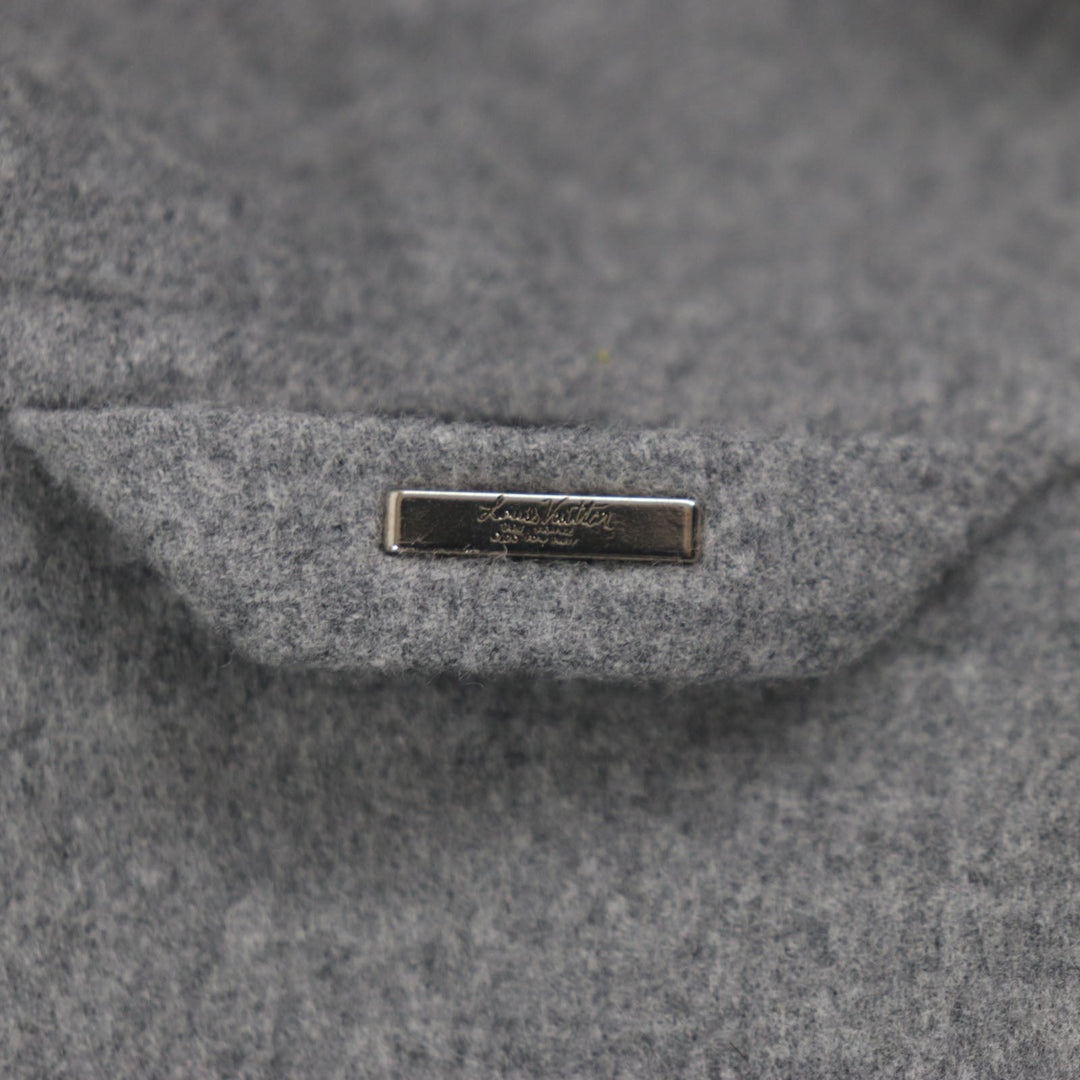 LOUIS VUITTON Blouson HOB52E Main: 99% wool, Main: 1% nylon gray Monogram mens 50 Used Authentic
