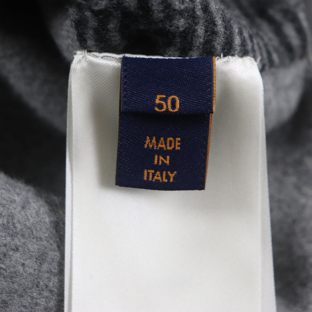 LOUIS VUITTON Blouson HOB52E Main: 99% wool, Main: 1% nylon gray Monogram mens 50 Used Authentic