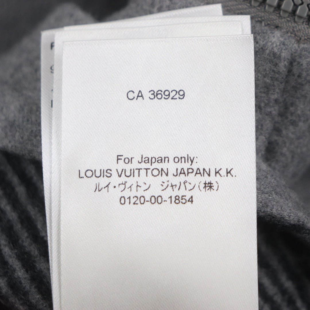 LOUIS VUITTON Blouson HOB52E Main: 99% wool, Main: 1% nylon gray Monogram mens 50 Used Authentic