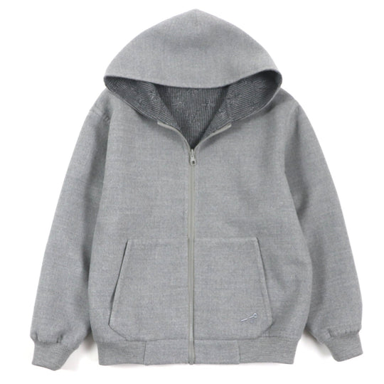 LOUIS VUITTON Blouson HOB52E Main: 99% wool, Main: 1% nylon gray Monogram mens 50 Used Authentic