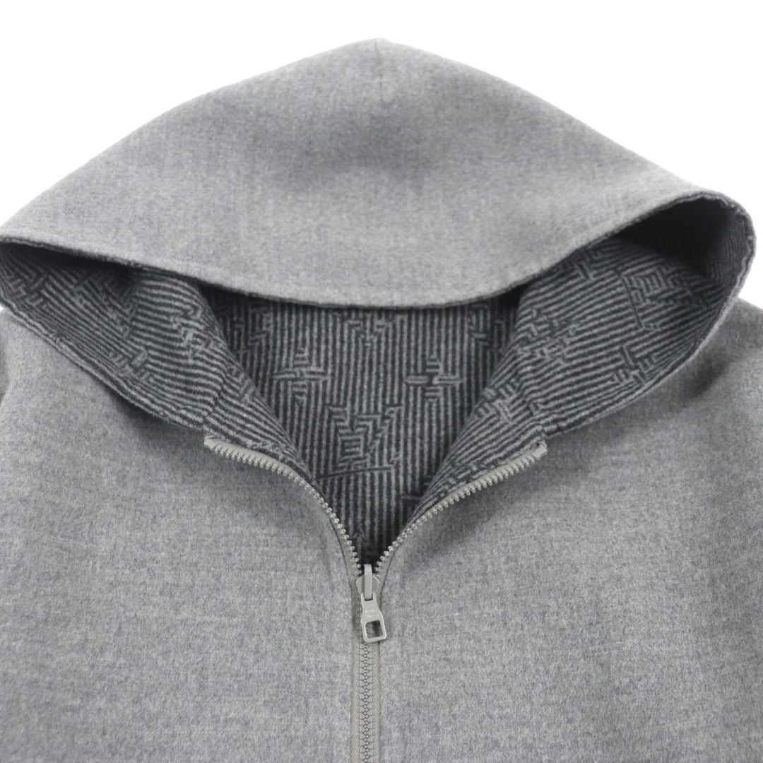 LOUIS VUITTON Blouson HOB52E Main: 99% wool, Main: 1% nylon gray Monogram mens 50 Used Authentic