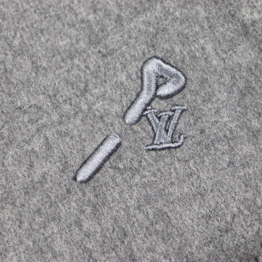 LOUIS VUITTON Blouson HOB52E Main: 99% wool, Main: 1% nylon gray Monogram mens 50 Used Authentic