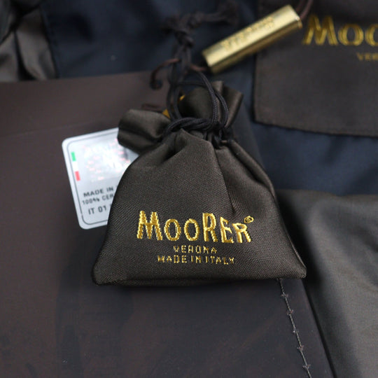 MOORER Down jacket Outer: 100% polyester, Lining: 50% polyester, Lining: 50% nylon, Sleeve lining: 100% nylon, Filling: down Navy VALENTE-KM mens 44 Used Authentic
