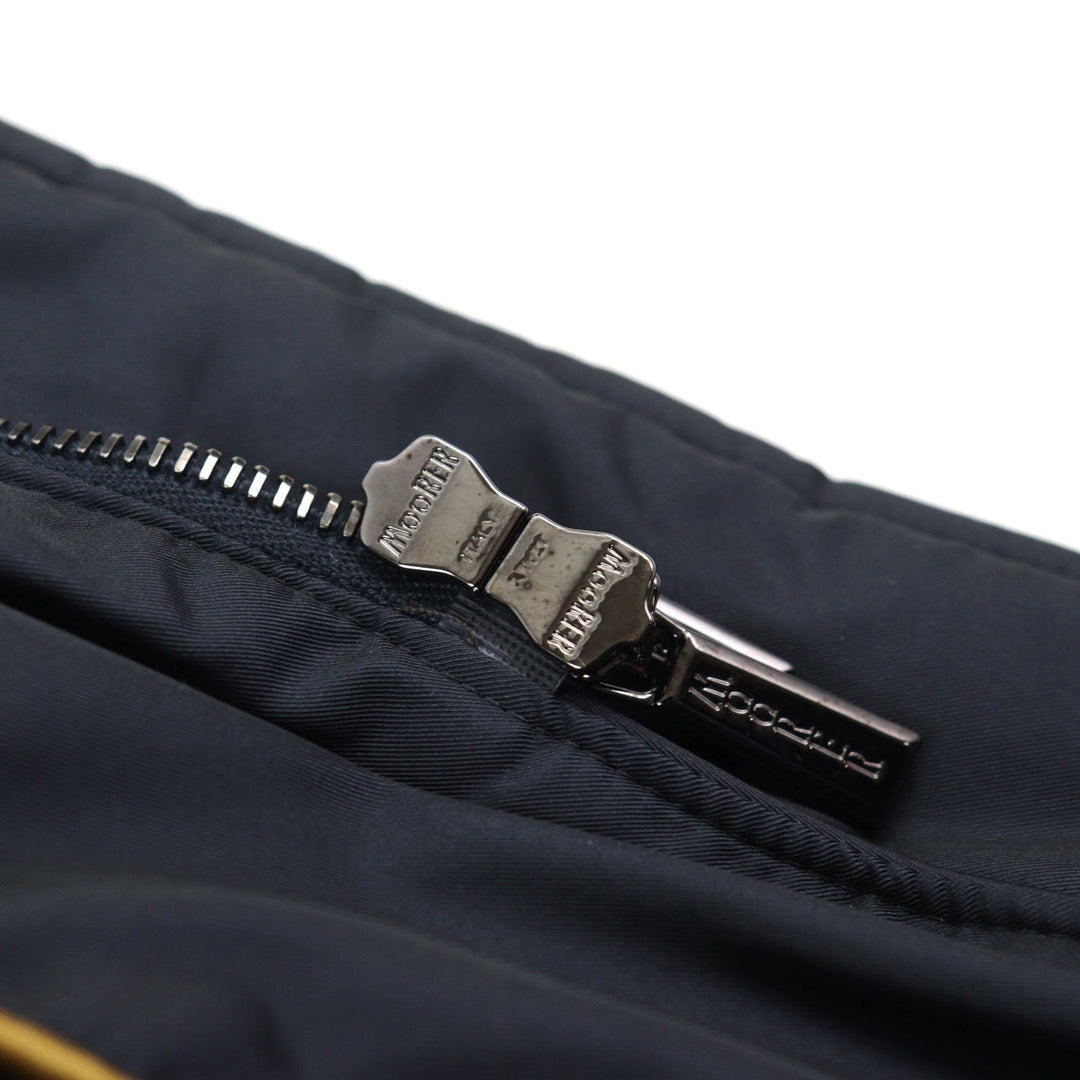 MOORER Down jacket Outer: 100% polyester, Lining: 50% polyester, Lining: 50% nylon, Sleeve lining: 100% nylon, Filling: down Navy VALENTE-KM mens 44 Used Authentic