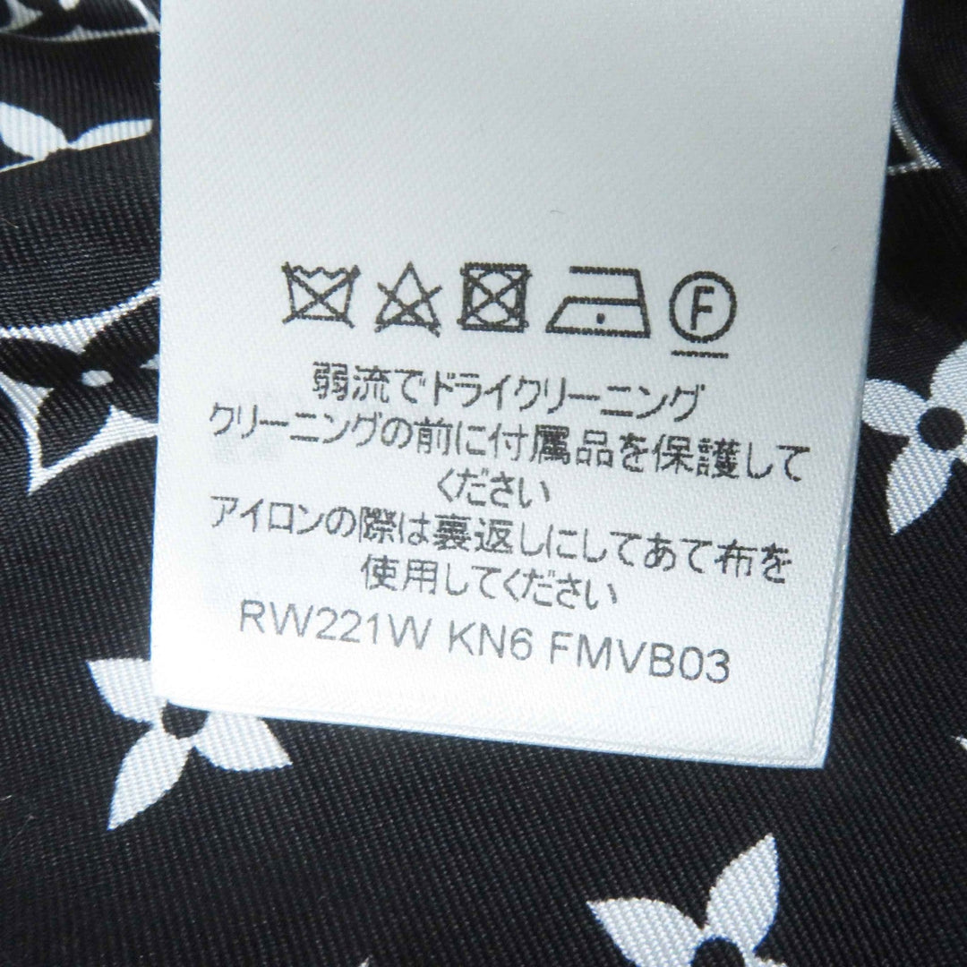 LOUIS VUITTON Jacket 1A9NED FMVB03 Outer: 66% nylon, Outer: 34% polyurethane, Lining: 100% silk, Part: 86% wool, Part: 13% nylon black EMBROIDERED HOODIE Women 34 Used Authentic