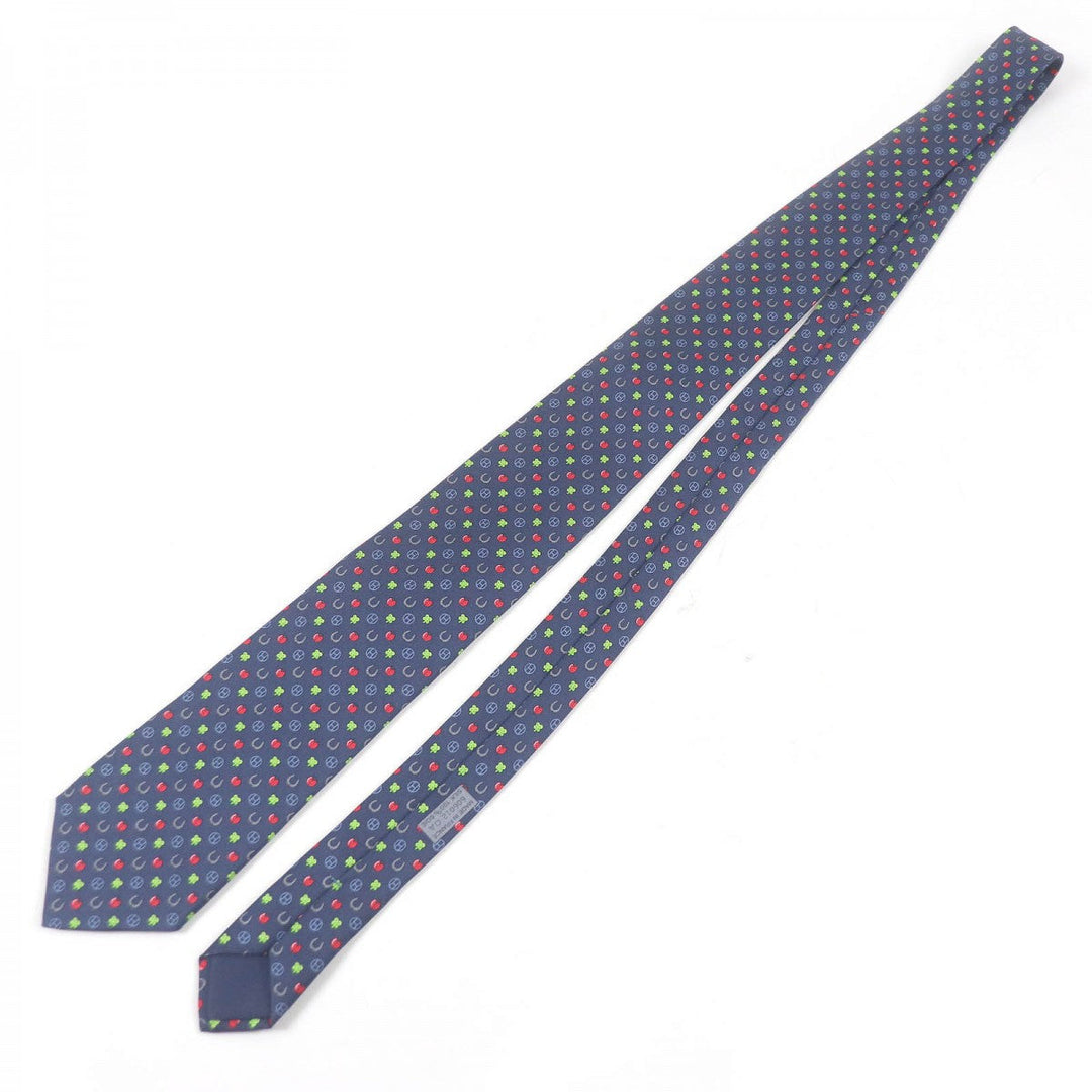 HERMES tie H606012T Main: 100% silk Marin JOB INTERVIEW mens Used Authentic