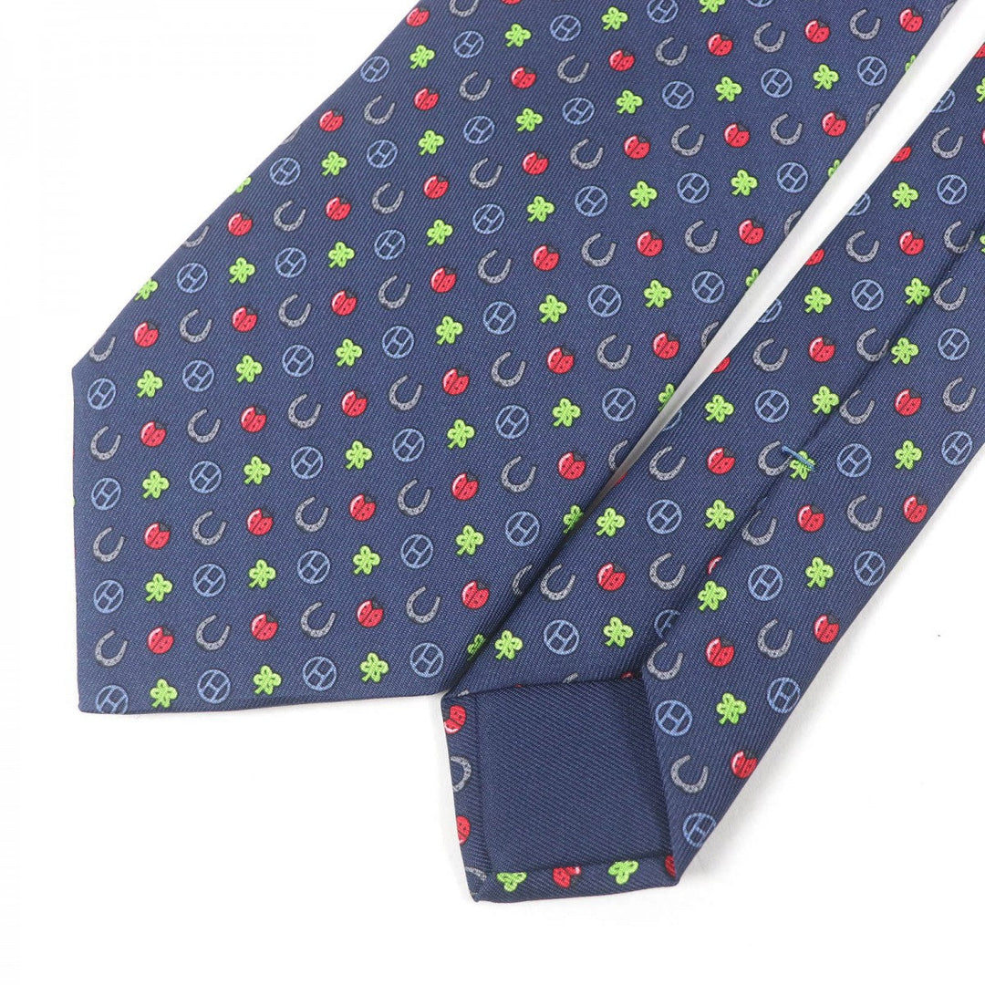 HERMES tie H606012T Main: 100% silk Marin JOB INTERVIEW mens Used Authentic