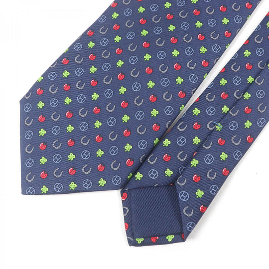 HERMES tie H606012T Main: 100% silk Marin JOB INTERVIEW mens Used Authentic