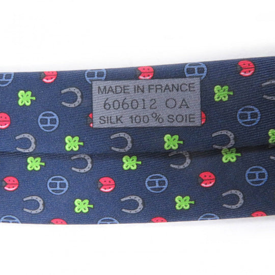 HERMES tie H606012T Main: 100% silk Marin JOB INTERVIEW mens Used Authentic