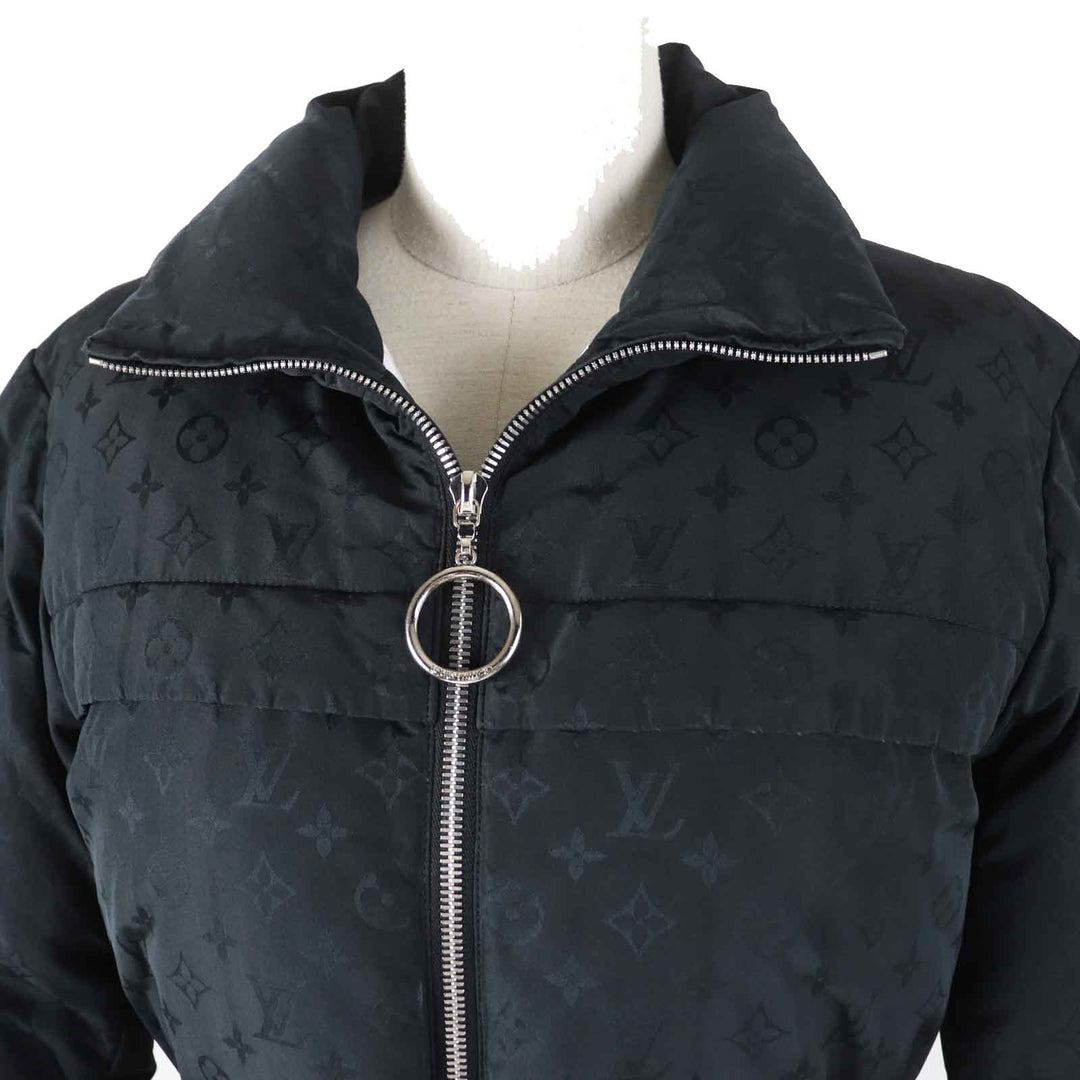 LOUIS VUITTON down coat FFCO018FLX Outer: 59% polyester, Outer: 41% silk, Lining: 50% rayon, Lining: 50% cupra, Filling: 90% down black Women 36 Used Authentic