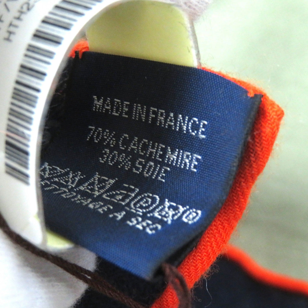 HERMES scarf H243685S Main: 70% cashmere, Main: 30% silk MARINE/ROSE VIF/VE Instructions for the Royal Bayadere Women Used Authentic