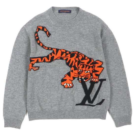 LOUIS VUITTON sweater HMN77W Main: 100% wool gray Amen Break mens S Used Authentic