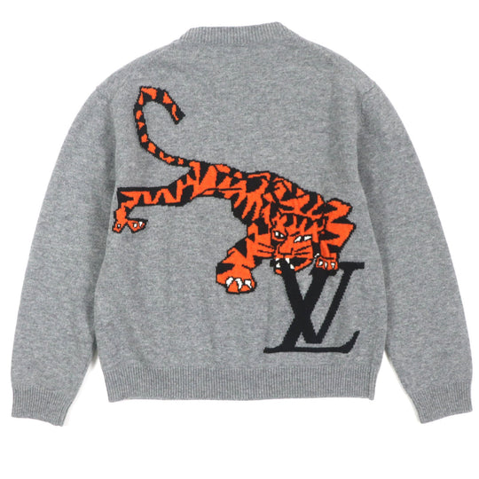 LOUIS VUITTON sweater HMN77W Main: 100% wool gray Amen Break mens S Used Authentic