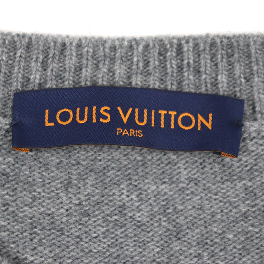 LOUIS VUITTON sweater HMN77W Main: 100% wool gray Amen Break mens S Used Authentic