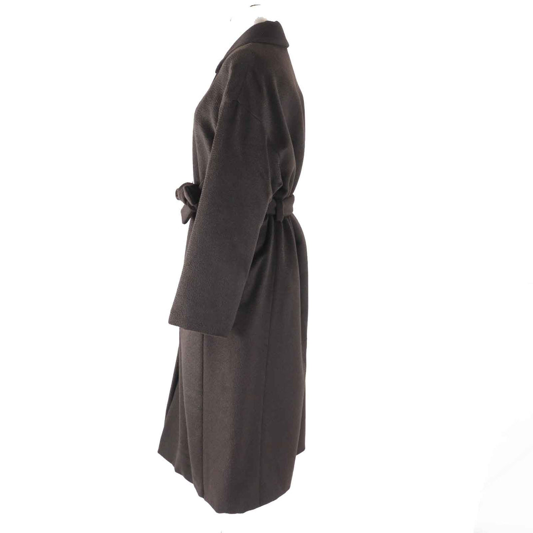 HERMES coat 3H0123DH Main: 75% alpaca, Main: 25% wool, Filling: 55% cashmere, Filling: 45% polyester, Lining: 100% polyester Dark brown Marron Ebene Women 36 Used Authentic
