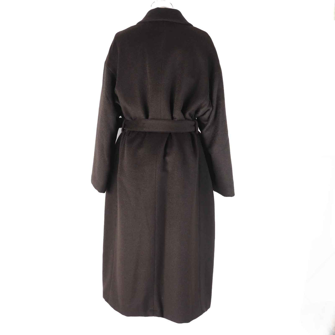 HERMES coat 3H0123DH Main: 75% alpaca, Main: 25% wool, Filling: 55% cashmere, Filling: 45% polyester, Lining: 100% polyester Dark brown Marron Ebene Women 36 Used Authentic