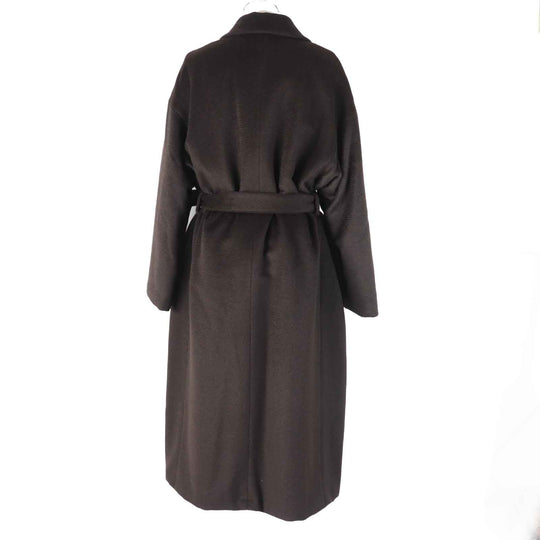 HERMES coat 3H0123DH Main: 75% alpaca, Main: 25% wool, Filling: 55% cashmere, Filling: 45% polyester, Lining: 100% polyester Dark brown Marron Ebene Women 36 Used Authentic