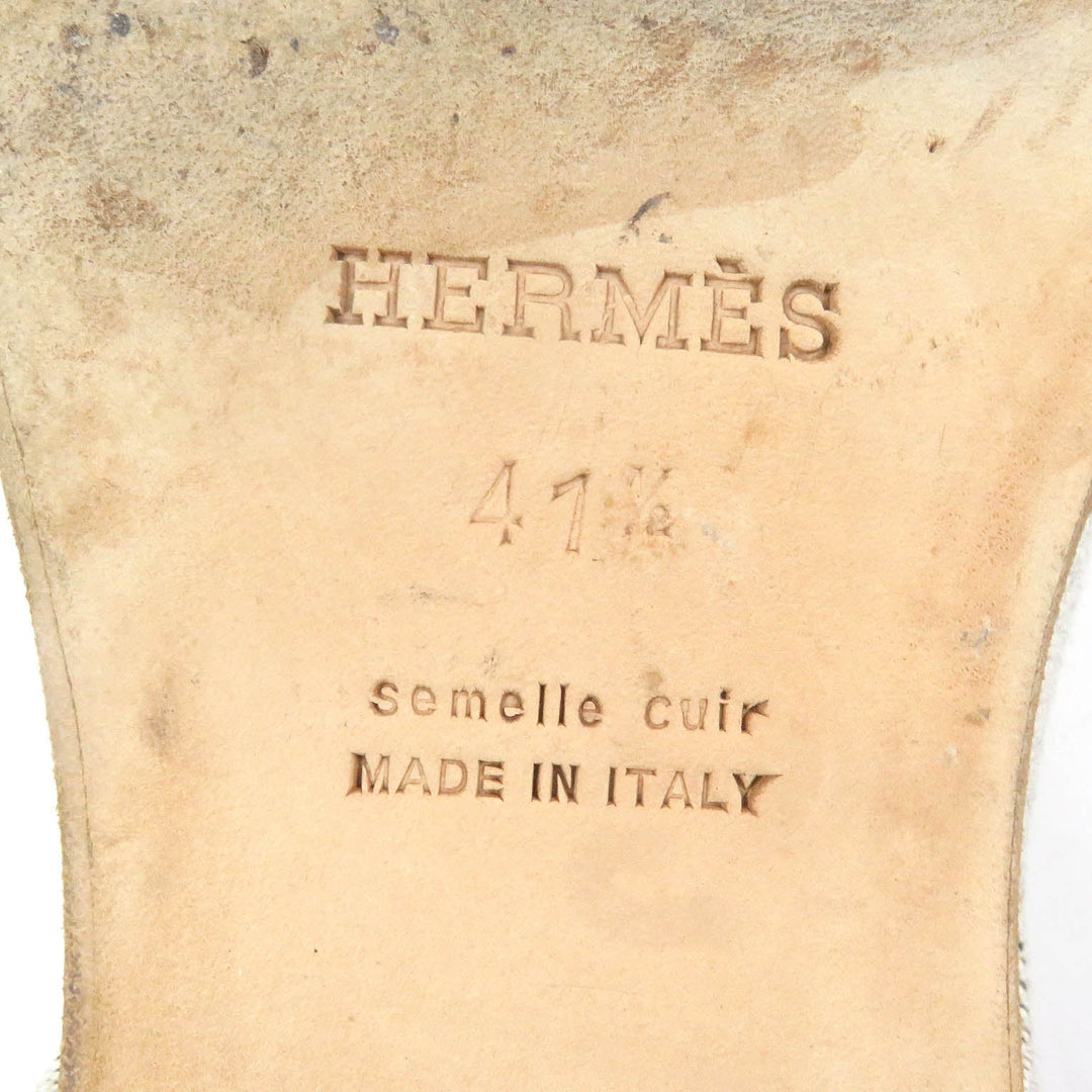 HERMES Leather shoes Main: Leather, Main: Canvas Beige type mens 41.5 Used Authentic